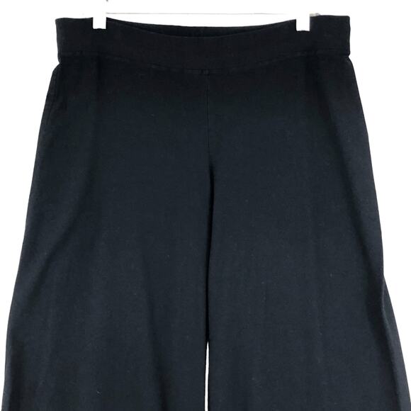 Eileen Fisher Womens Size S Black High Waisted Wide Leg Pull On Pants Stretch - Picture 2 of 14